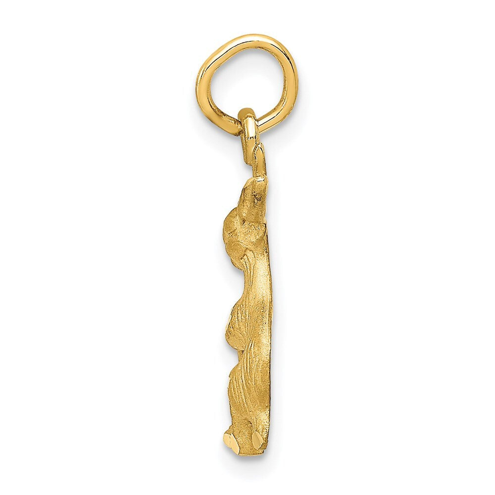14k Yellow Gold Jack Rabbit Charm Pendant for Women