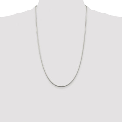 Sterling Silver Rhodium-plated 1.75mm Snake Chain