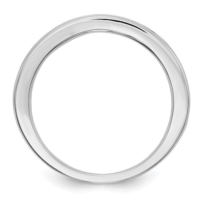 14k White Gold Blue Sapphire Complete Channel Band Size 7