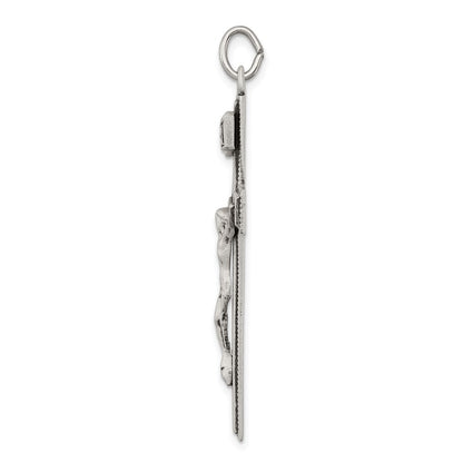 Sterling Silver Antiqued INRI Crucifix Pendant