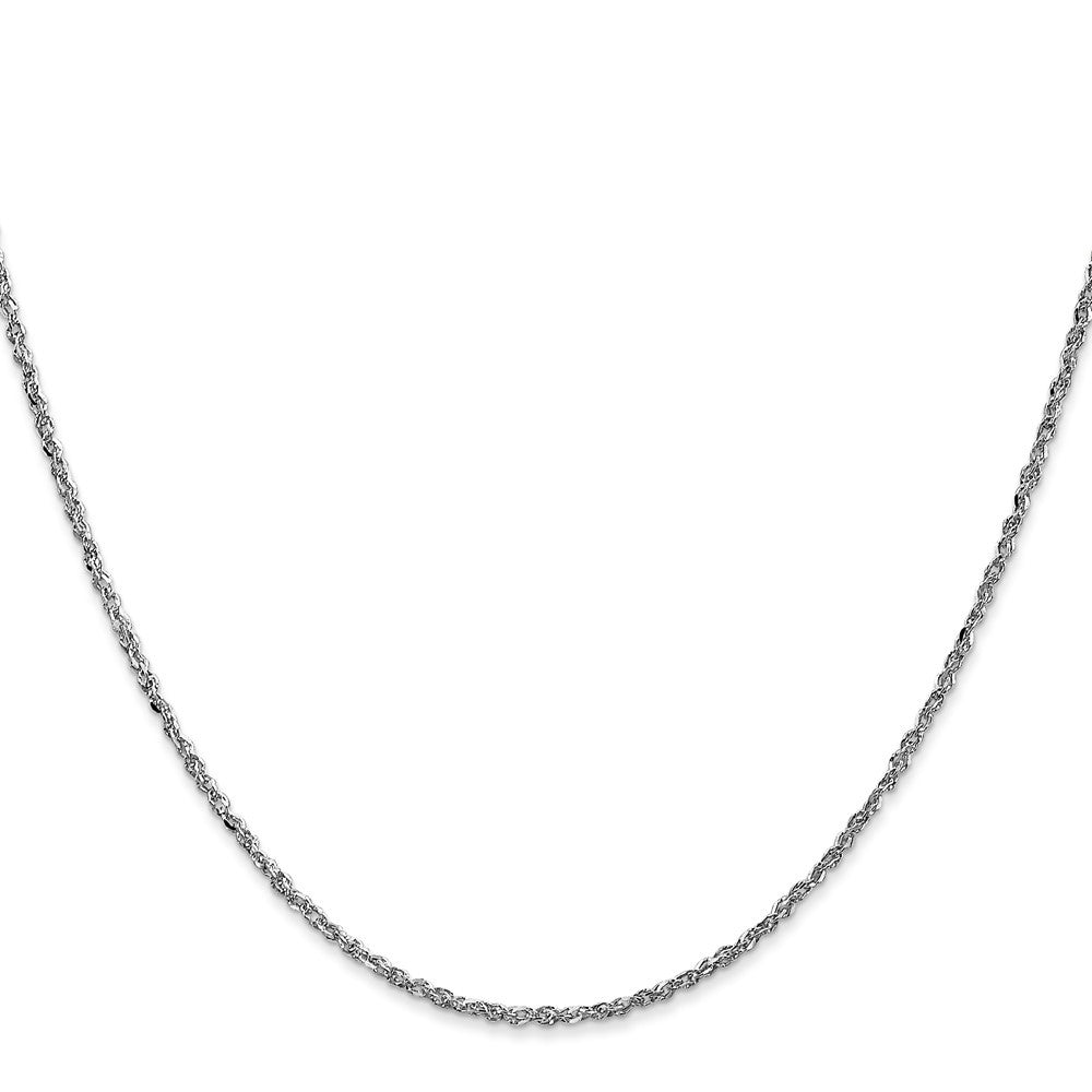 14K White Gold 20 inch 1.7mm Ropa Chain Necklace
