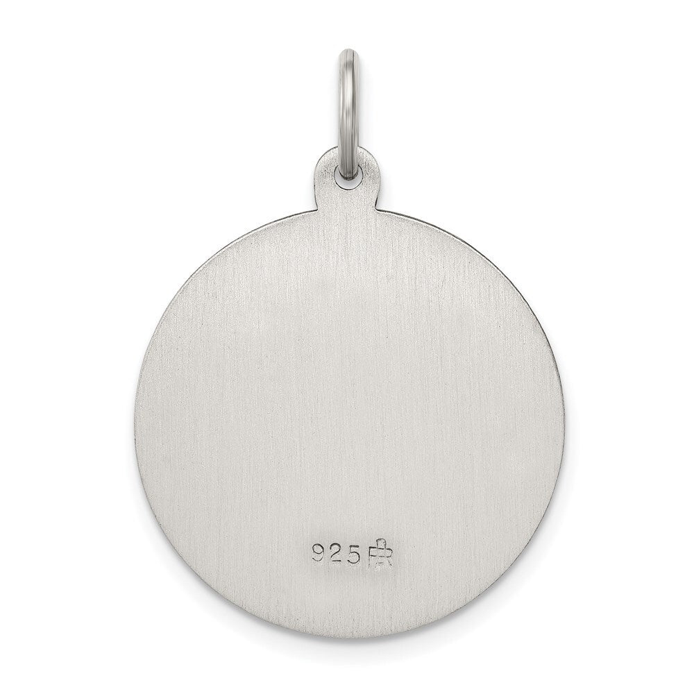 Sterling Silver Antiqued Saint Anthony Medal Pendant