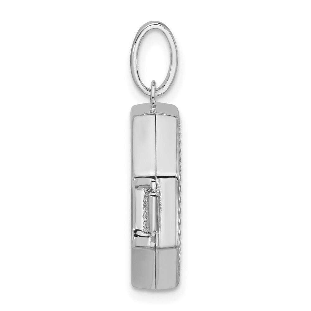 SS RH-plated Polished with Border 18mm Octagon Shaped Locket