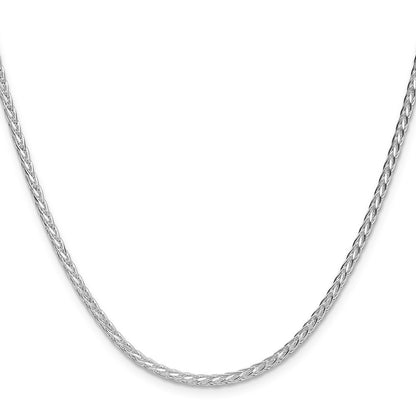 Sterling Silver 2.5mm 8 Sided Diamond-Cut Double Spiga Chain Necklace