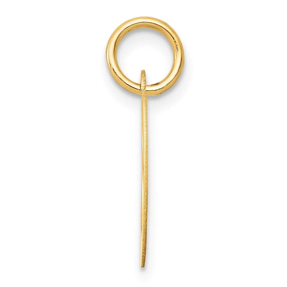 14k Yellow Gold Small Fancy Script Letter O Initial Charm Pendant