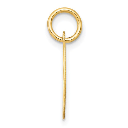 14k Yellow Gold Small Fancy Script Letter O Initial Charm Pendant