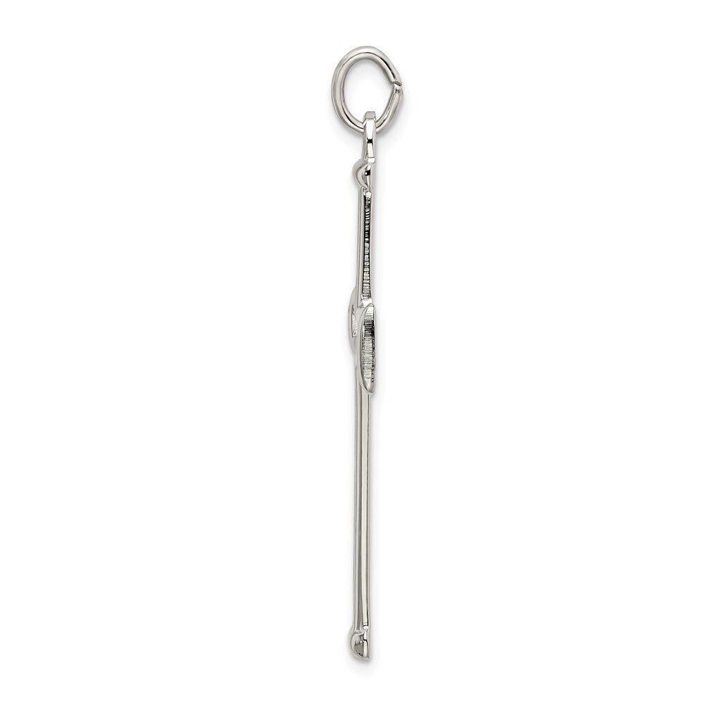 Sterling Silver Polished and Satin Cross Pendant Holiday Gift for Women