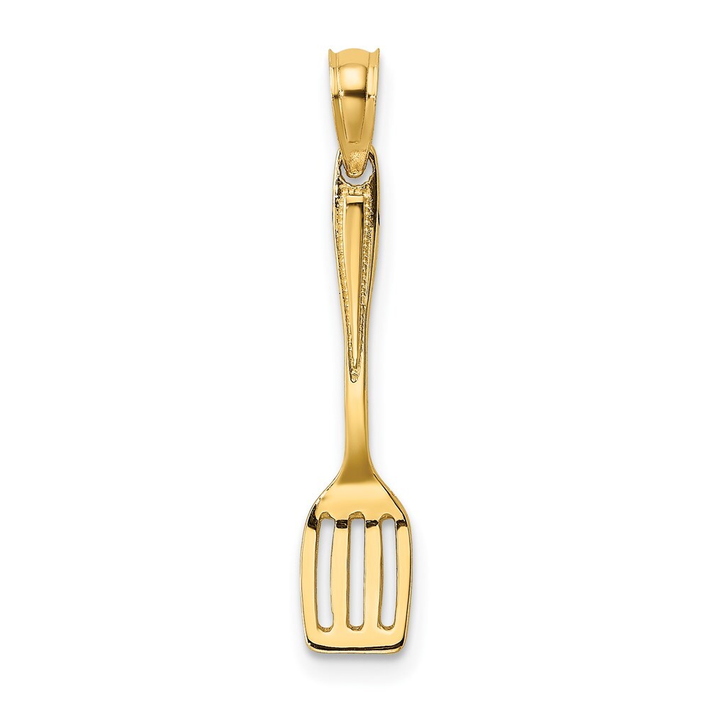 14k Yellow Gold 3-D Polished Spatula Charm Pendant for Women
