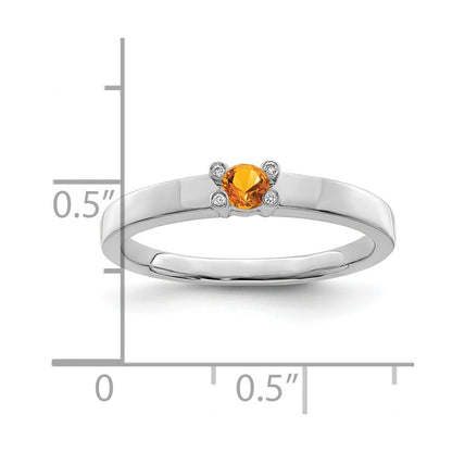 14K White Gold Family Jewelry Diamond Semi-Set Ring