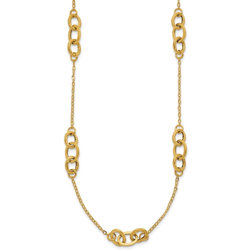 14k Yellow Gold Yellow Gold Fancy 18 inch Necklace