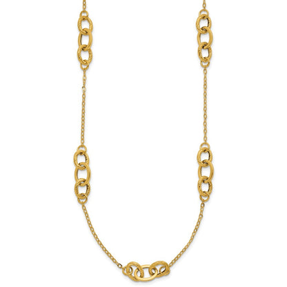 14k Yellow Gold Yellow Gold Fancy 18 inch Necklace