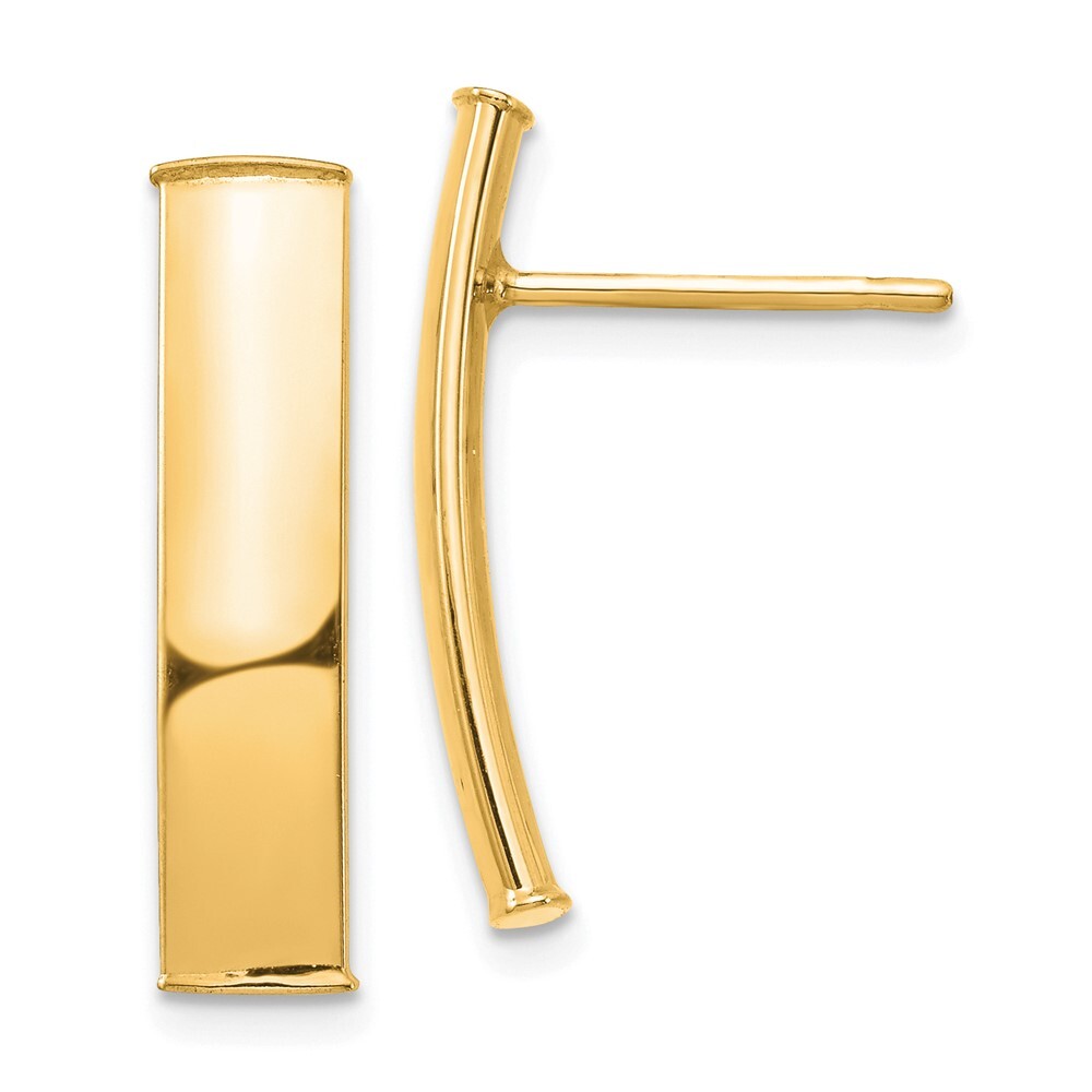 14k Yellow Gold Polished 5mm Stud Earrings Gift for Women