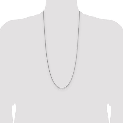 Sterling Silver Rhodium-plated 1.45mm 8 Sided Diamond-cut Double Spiga Chain