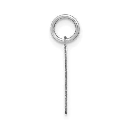 14k White Gold Lower case Letter P Initial Charm Pendant