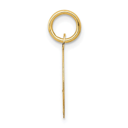 14k Yellow Gold SWEET 16 Disc Charm Pendant for Women