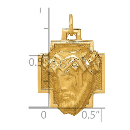 14k Yellow Gold Jesus Charm