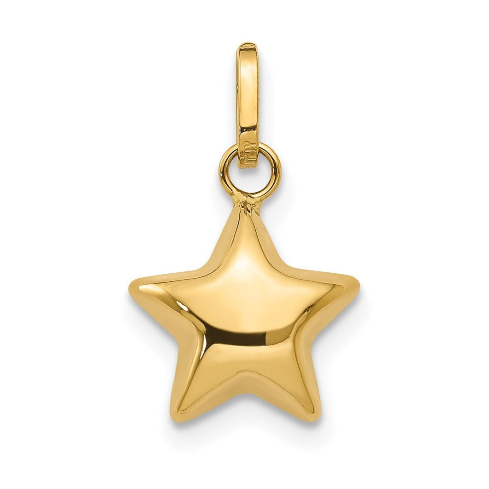 14k Yellow Gold 3-D Puffed Star Charm