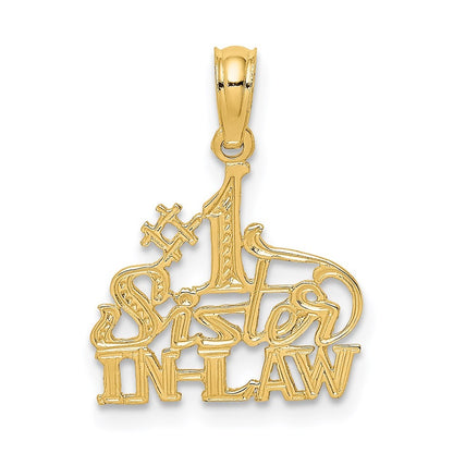 14k Yellow Gold #1 SISTER-IN-LAW Charm