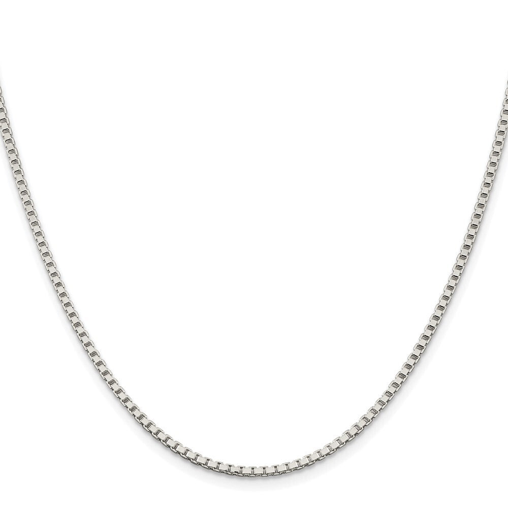 Sterling Silver Rhodium-plated 2mm Box Chain