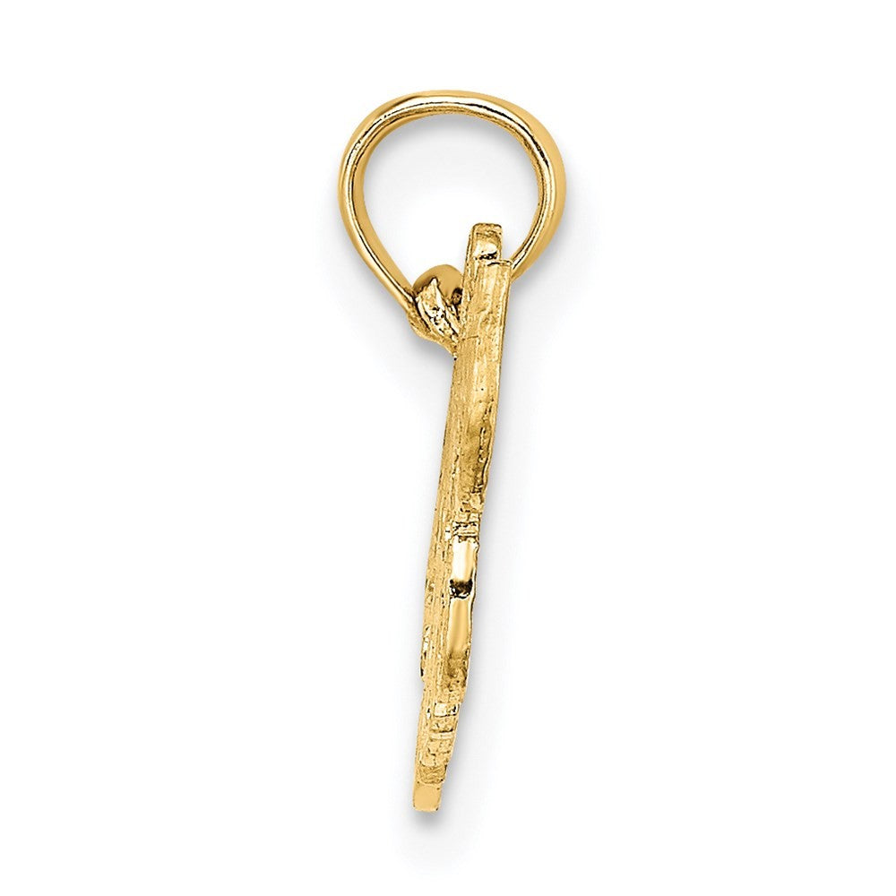14k Yellow Gold HOCKEY MOM Charm