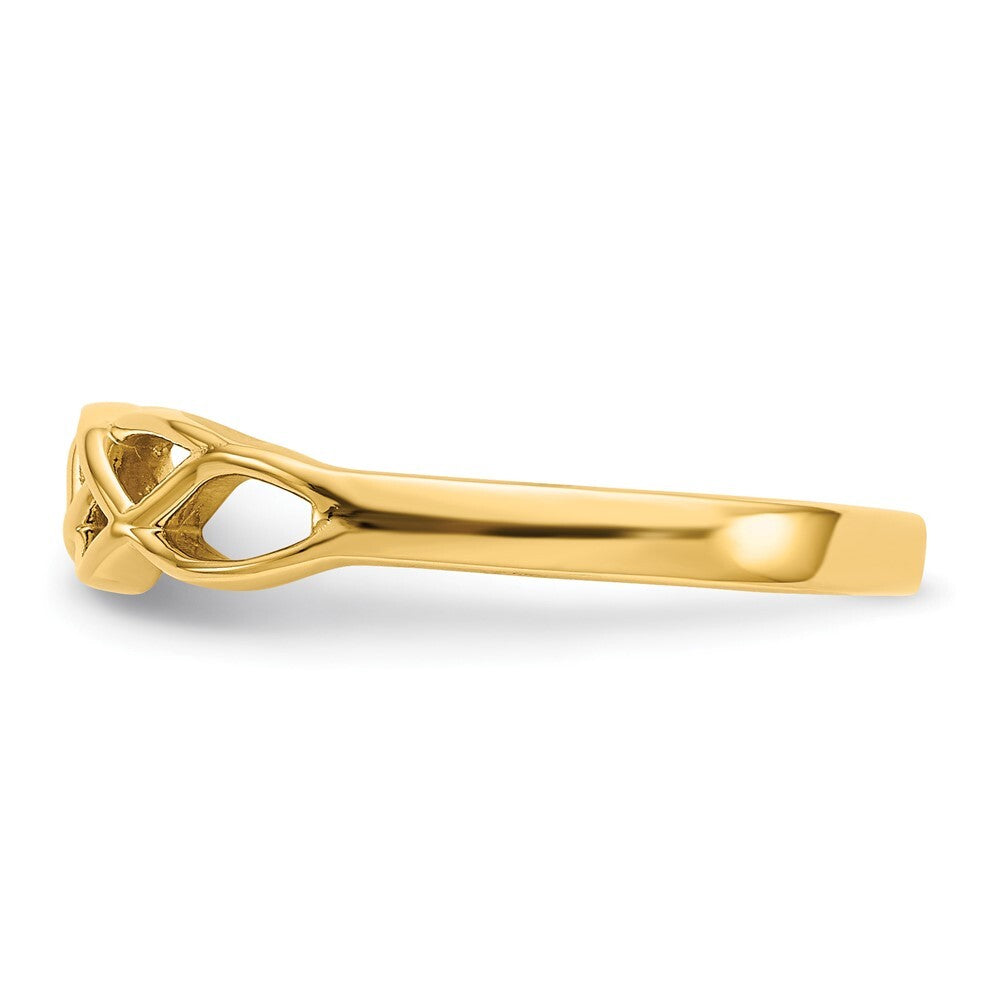 14K Yellow Gold Free Form Knot Ring