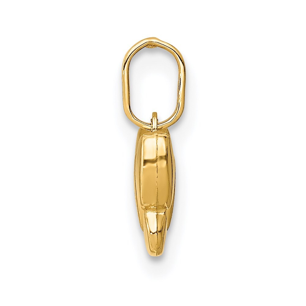 14k Yellow Gold Polished Butterfly Charm Pendant for Women