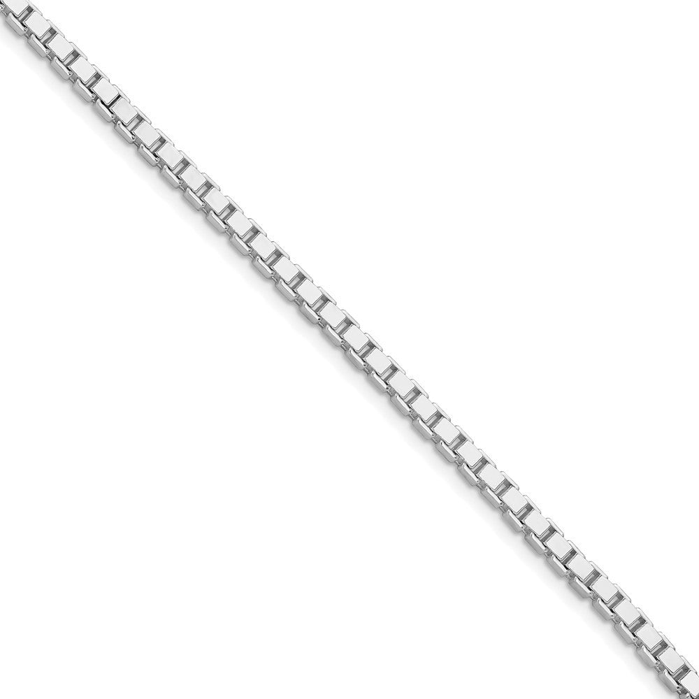 Sterling Silver Rhodium-plated 3mm Box Chain Necklace