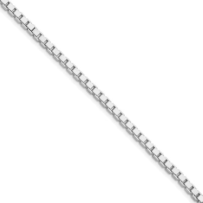 Sterling Silver Rhodium-plated 3mm Box Chain Necklace
