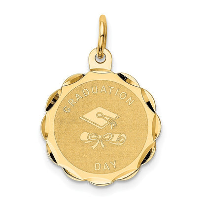 14k Yellow Gold GRADUATION DAY Charm Pendant for Women