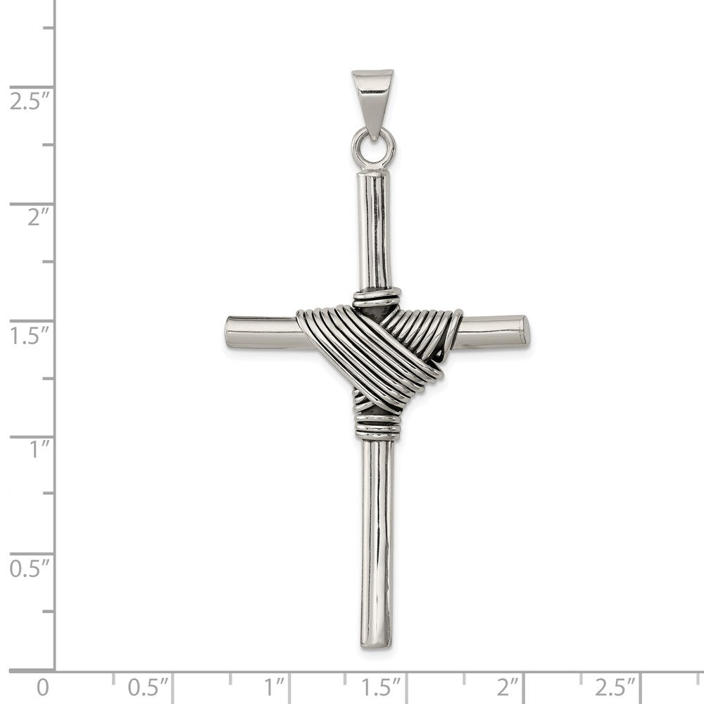 Sterling Silver Antiqued Cross Pendant Holiday Gift for Women
