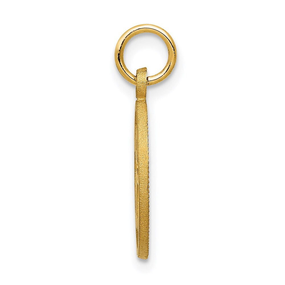 14k Yellow Gold #16 in A Circle Pendant for Women