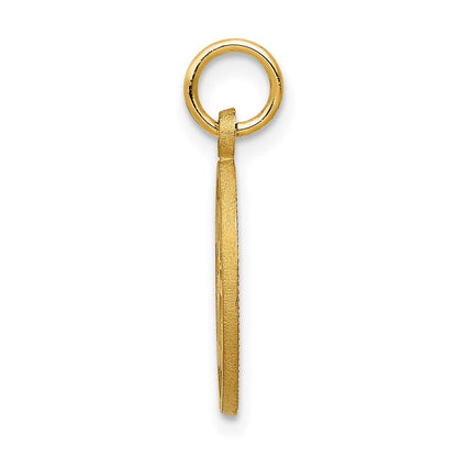 14k Yellow Gold #16 in A Circle Pendant for Women