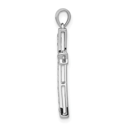 14k White Gold 1/5ct. Diamond Cross Pendant for Women