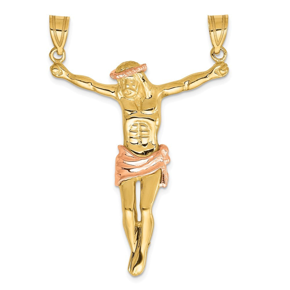 14k Two-Tone Gold Rose Corpus Pendant