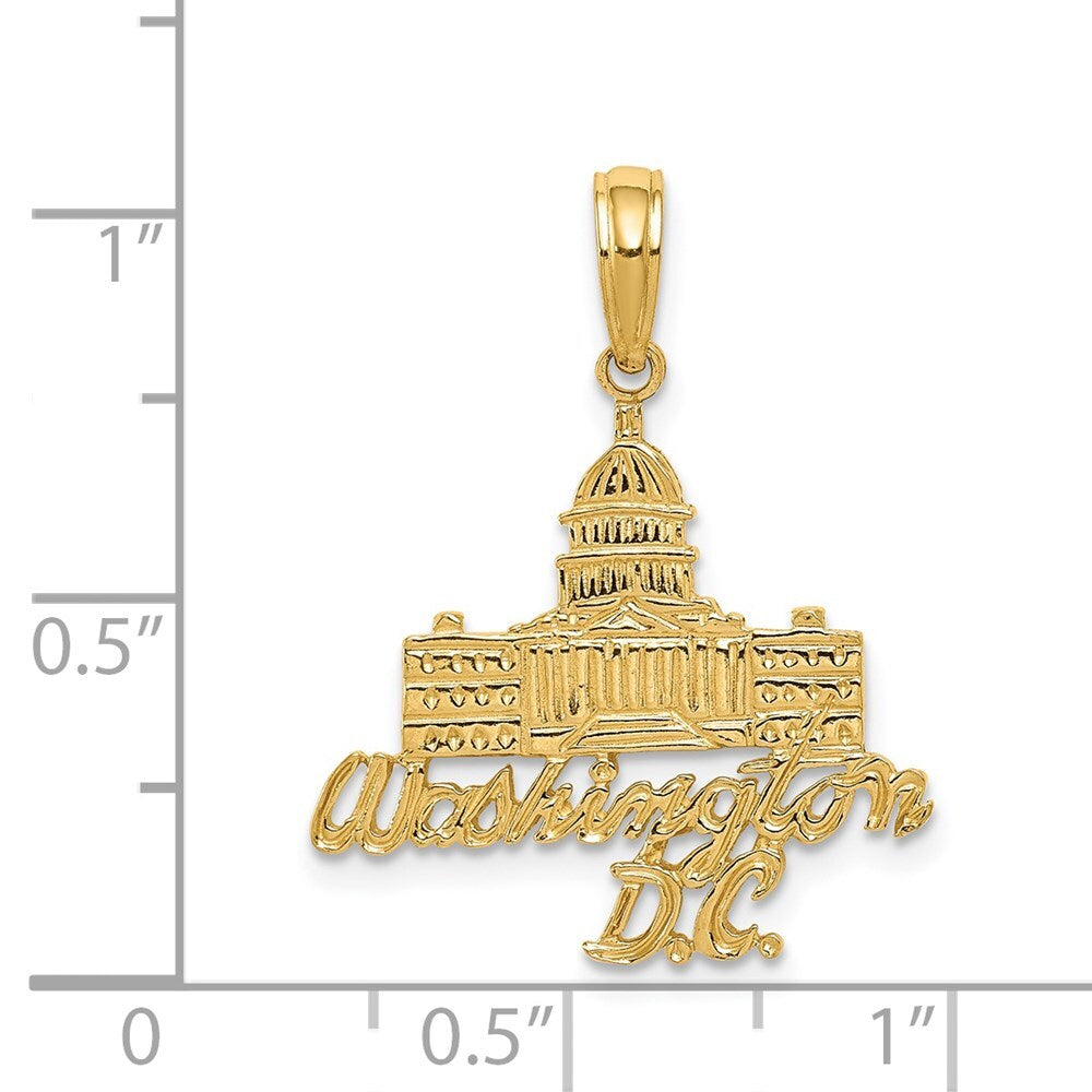14k Yellow Gold WASHINGTON D.C. Capitol Building Pendant for Women