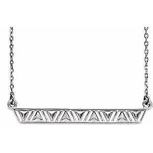 Sterling Silver Triangle Bar 16-18" Necklace Gift for Women