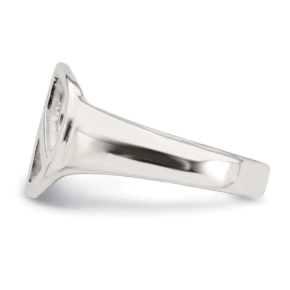 Sterling Silver Peace Sign Ring Size 8