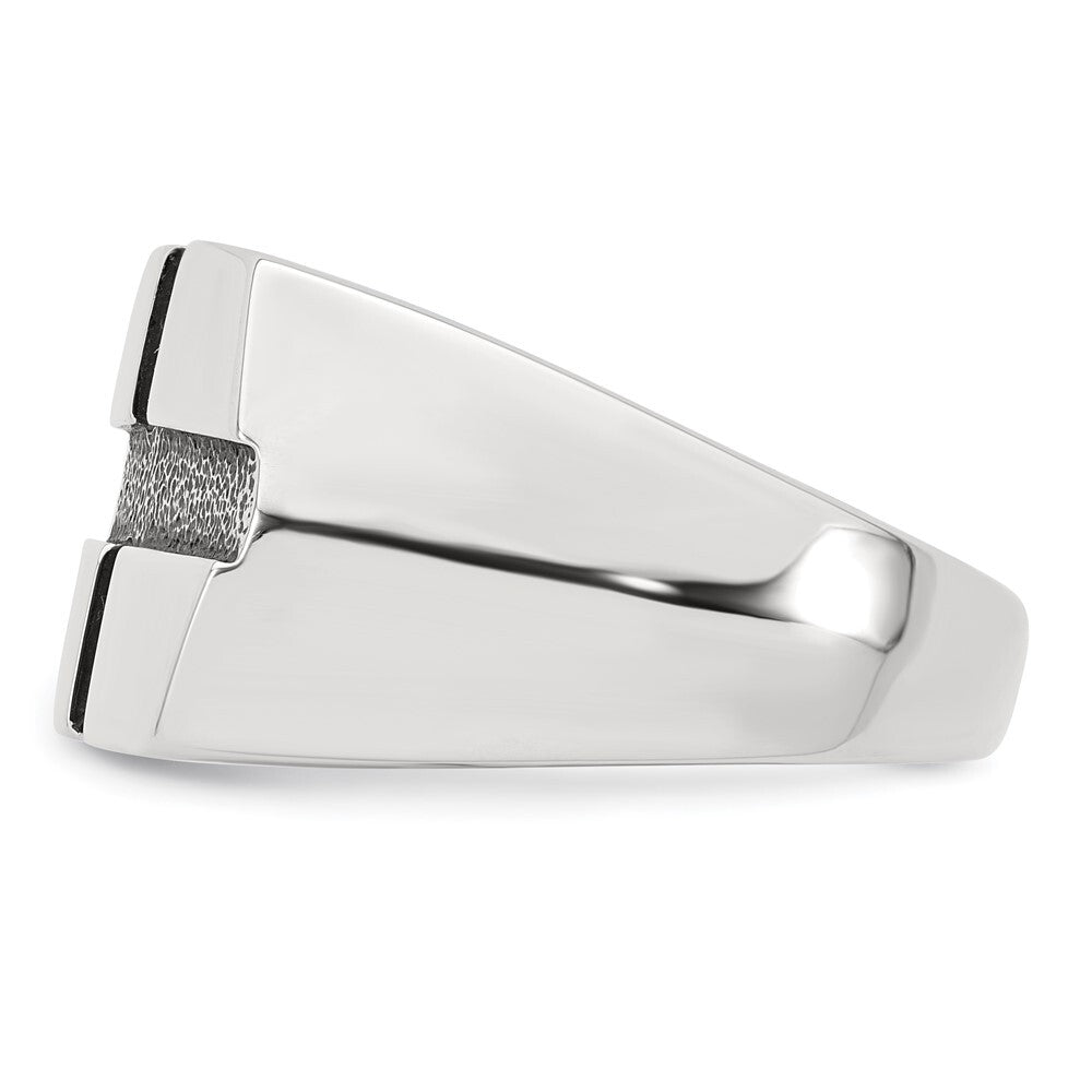 Sterling Silver Antiqued Cross Men's Ring Size 10