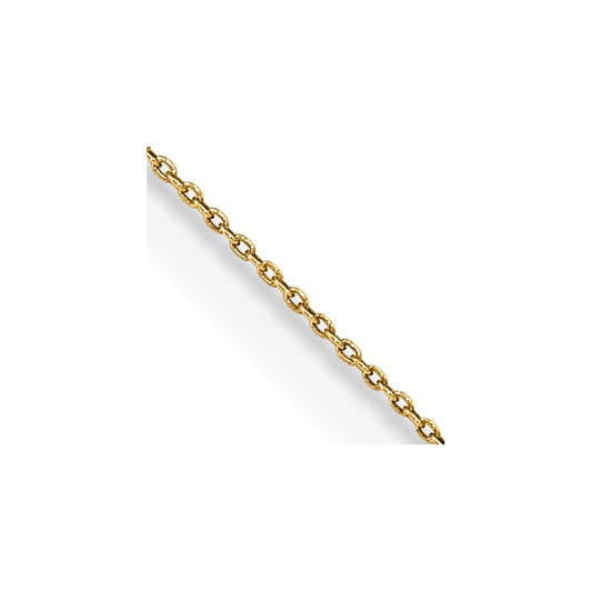14k Yellow Gold 14" .75mm Cable Pendant Chain Necklace