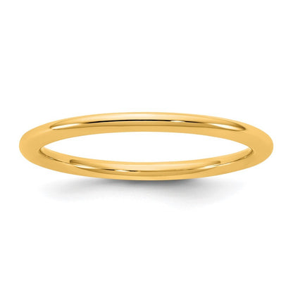 14k Yellow Gold 1.5mm Standard Comfort Fit Band Ring Size 6