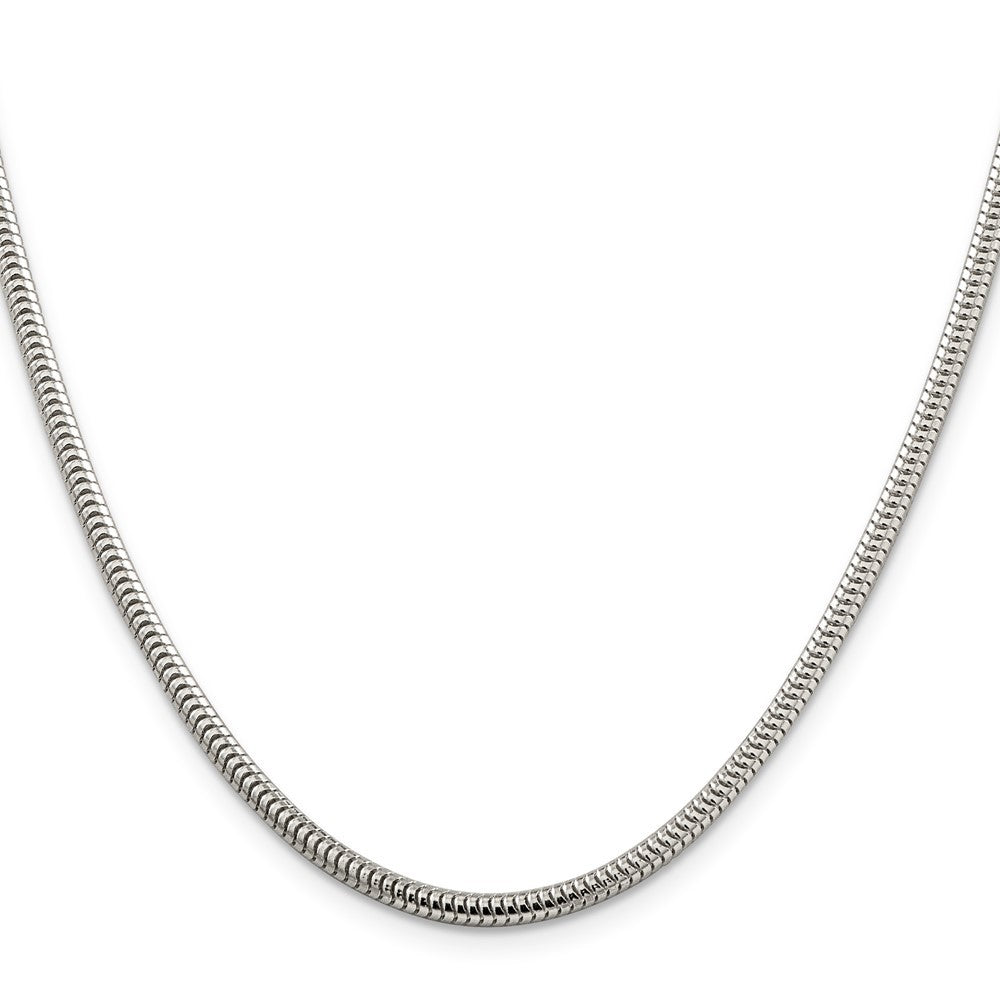 Sterling Silver 3mm Round Snake Chain Necklace