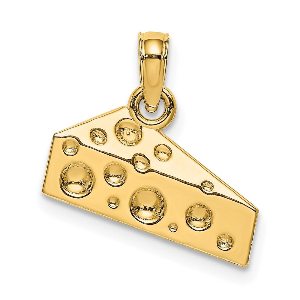 14k Yellow Gold Cheese Wedge Charm