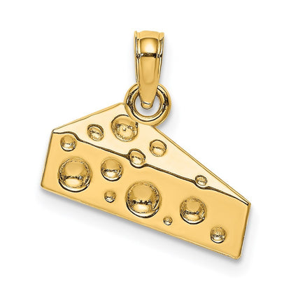 14k Yellow Gold Cheese Wedge Charm