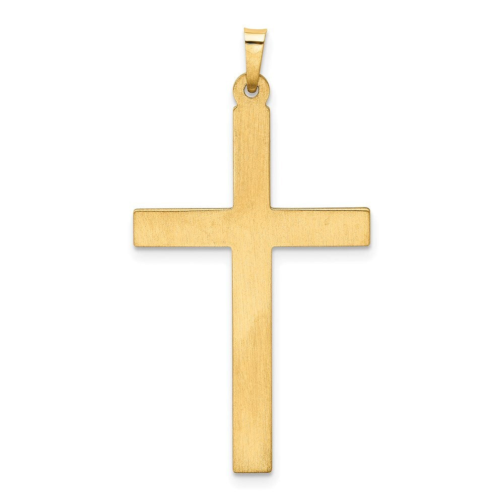 14k Yellow Gold Hollow Cross Pendant