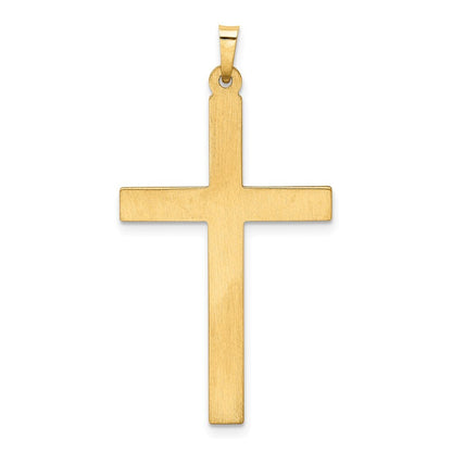 14k Yellow Gold Hollow Cross Pendant