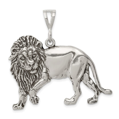 Sterling Silver Antiqued Lion Charm Holiday Gift for Women