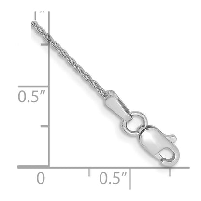 14K White Gold 7 inch 1.2mm Parisian Wheat Bracelet