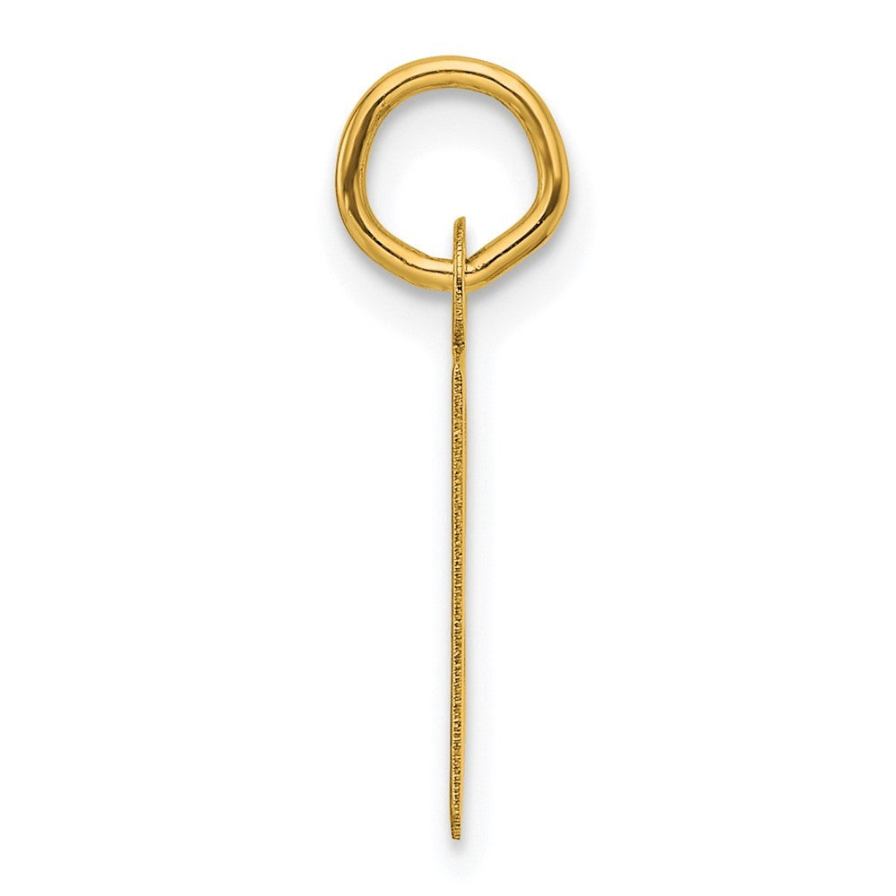 14k Yellow Gold  Slanted Block Letter B Initial Charm