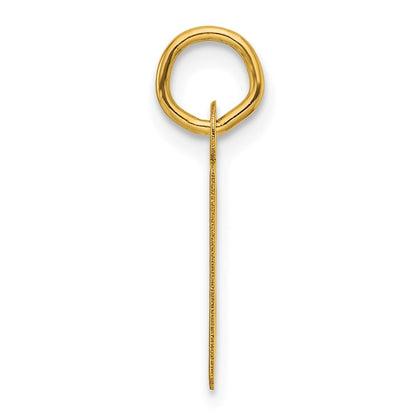 14k Yellow Gold  Slanted Block Letter B Initial Charm