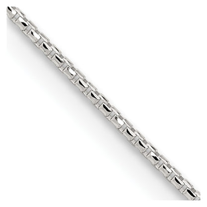 Sterling Silver 1.5mm Diamond-cut Round Box Chain